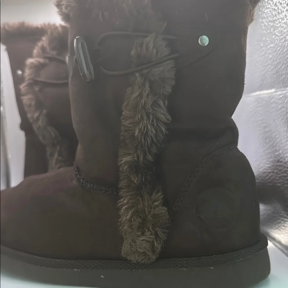 Airwalk Brown Winter Boots with Faux Fur Trim